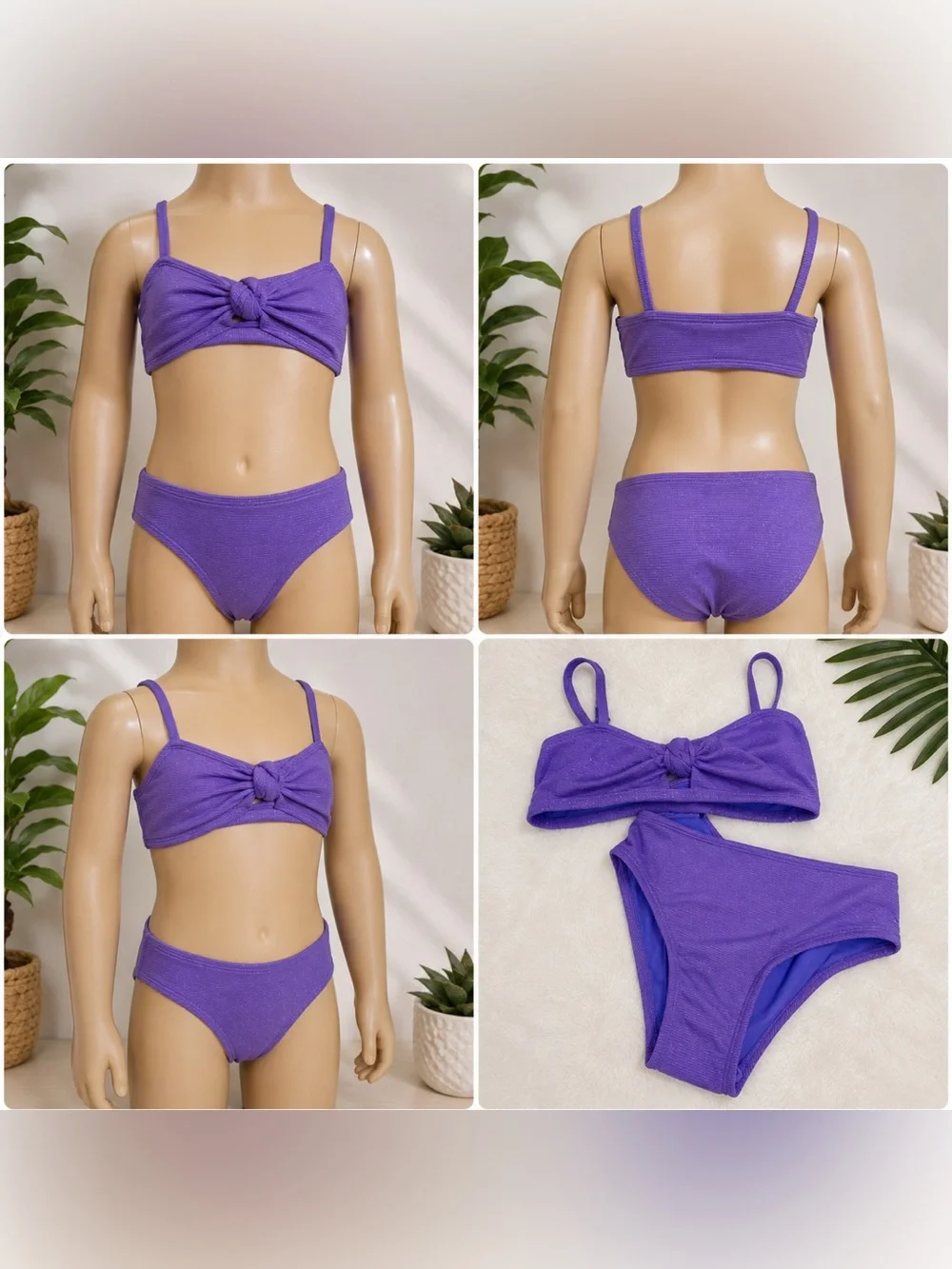 Target Purple Knot-Front Two-Piece Girls' Swim Bikini